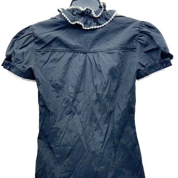 Zara Basic Women's Shirt Top Black - Size Small - Picture 3 of 7